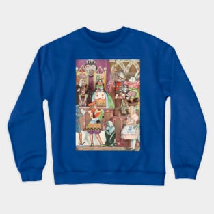 Vintage Alice's Adventures in Wonderland Trial Scene with the Queen of Hearts Crewneck Sweatshirt